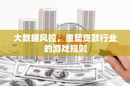 嫩江大数据风控，重塑贷款行业的游戏规则