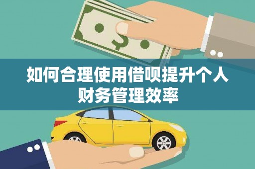 张家口如何合理使用借呗提升个人财务管理效率
