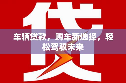 吴兴车辆贷款，购车新选择，轻松驾驭未来