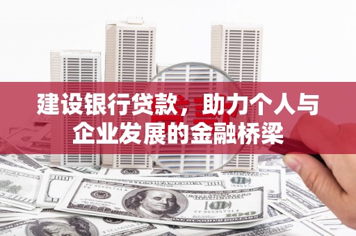 沙河口建设银行贷款，助力个人与企业发展的金融桥梁