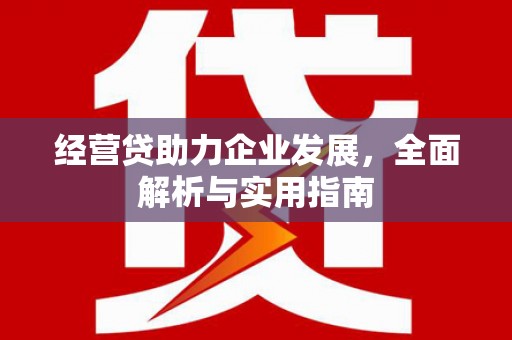五大连池经营贷助力企业发展，全面解析与实用指南