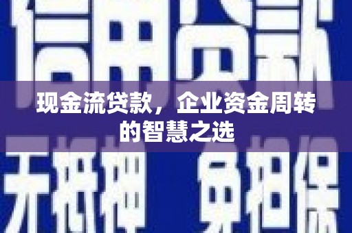 沙河口现金流贷款，企业资金周转的智慧之选