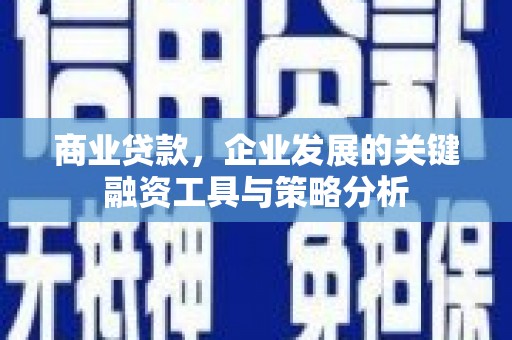 信宜商业贷款，企业发展的关键融资工具与策略分析