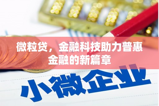 扎囊微粒贷，金融科技助力普惠金融的新篇章