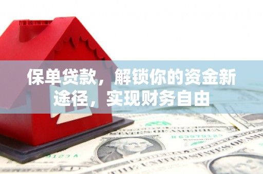 川汇保单贷款，解锁你的资金新途径，实现财务自由