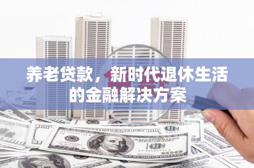 海城养老贷款，新时代退休生活的金融解决方案