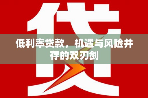 平武低利率贷款，机遇与风险并存的双刃剑