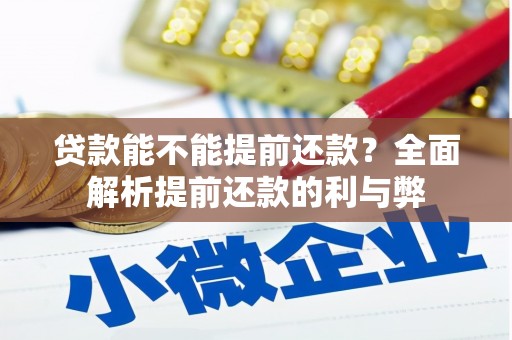 清镇贷款能不能提前还款？全面解析提前还款的利与弊