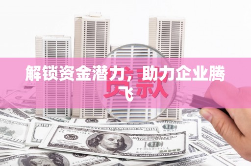 翁源解锁资金潜力，助力企业腾飞