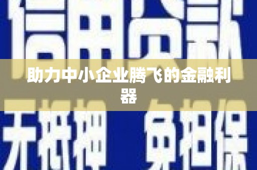 黔西助力中小企业腾飞的金融利器