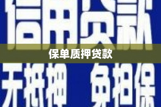 埌东保单质押贷款